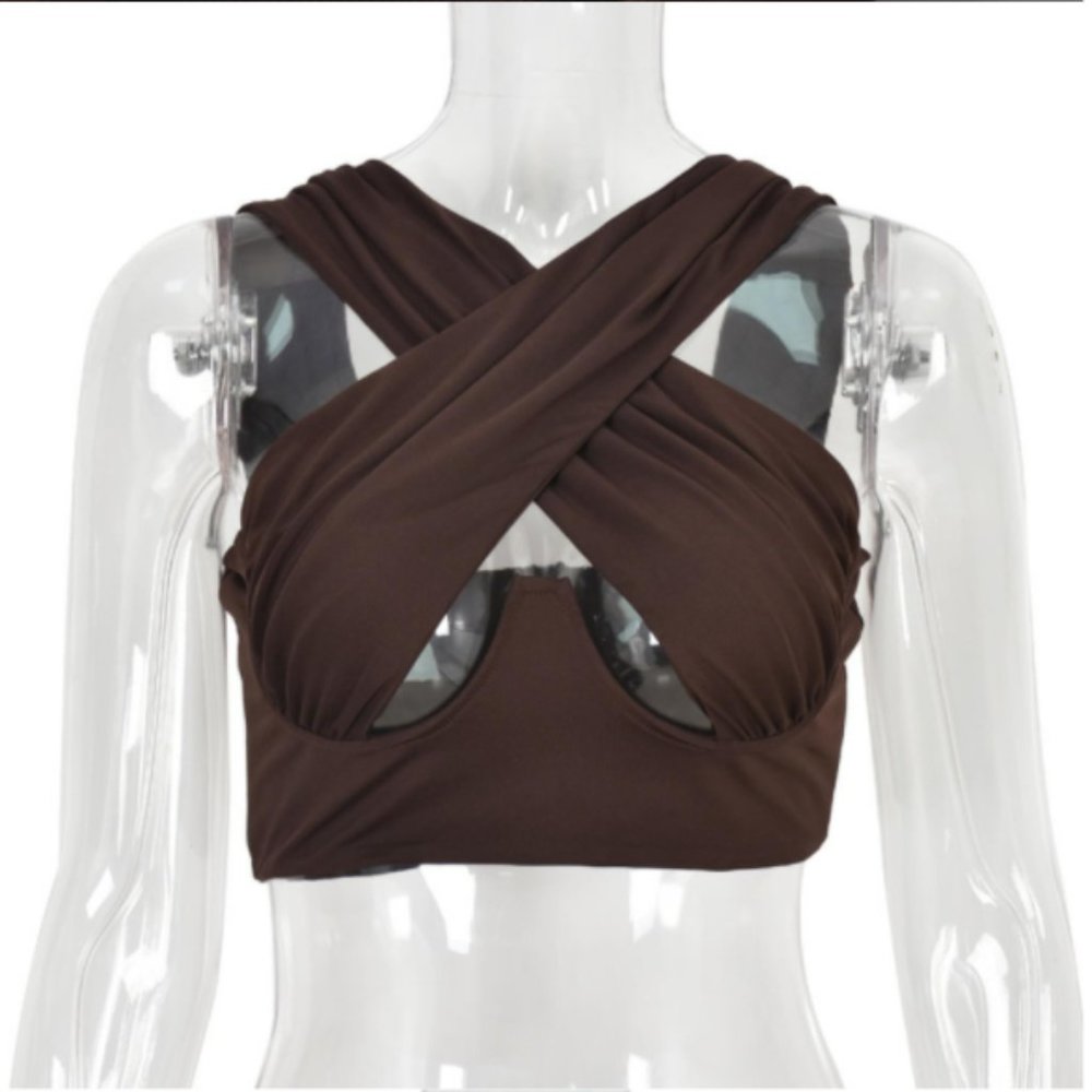 *ONE LEFT* Snake + Cheetah Print Bra Top - Picture 2 of 5